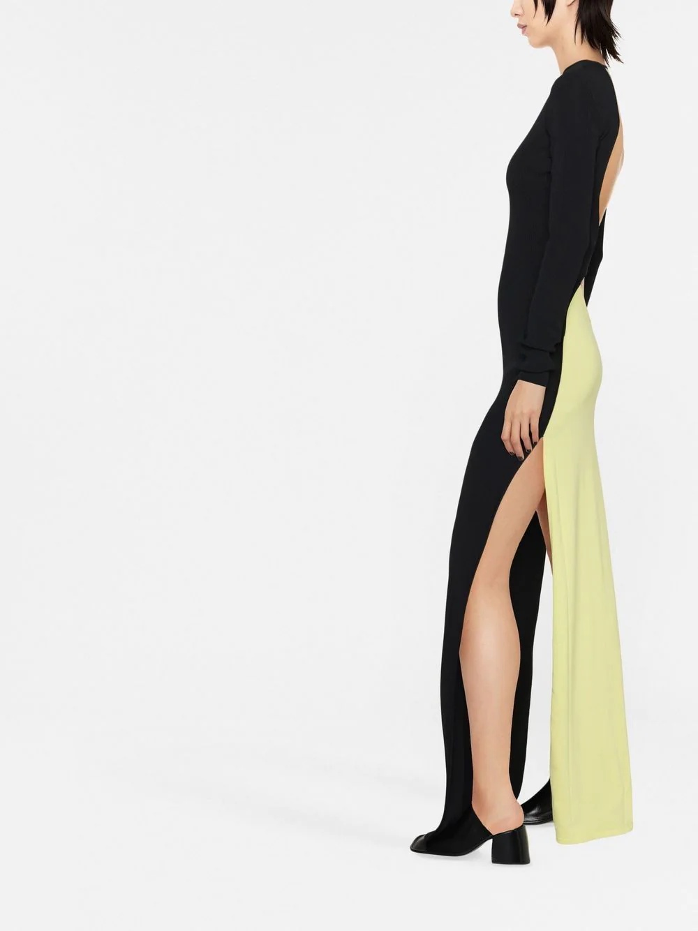colour-block cut-out maxi dress - 4