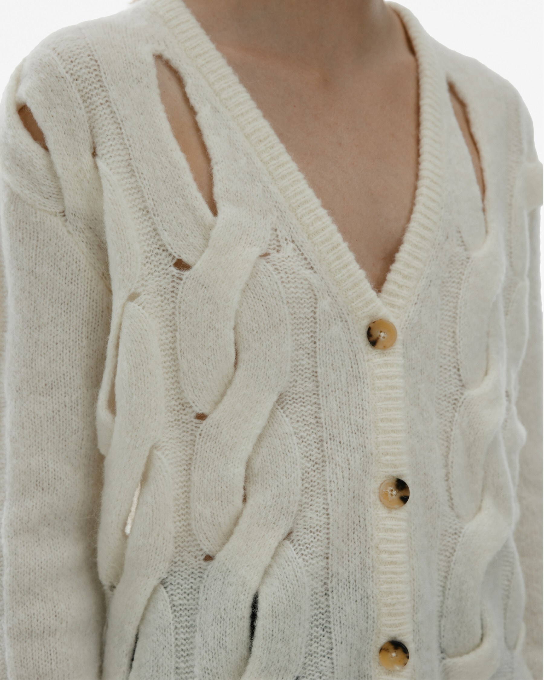 CABLE KNIT CARDIGAN - 6