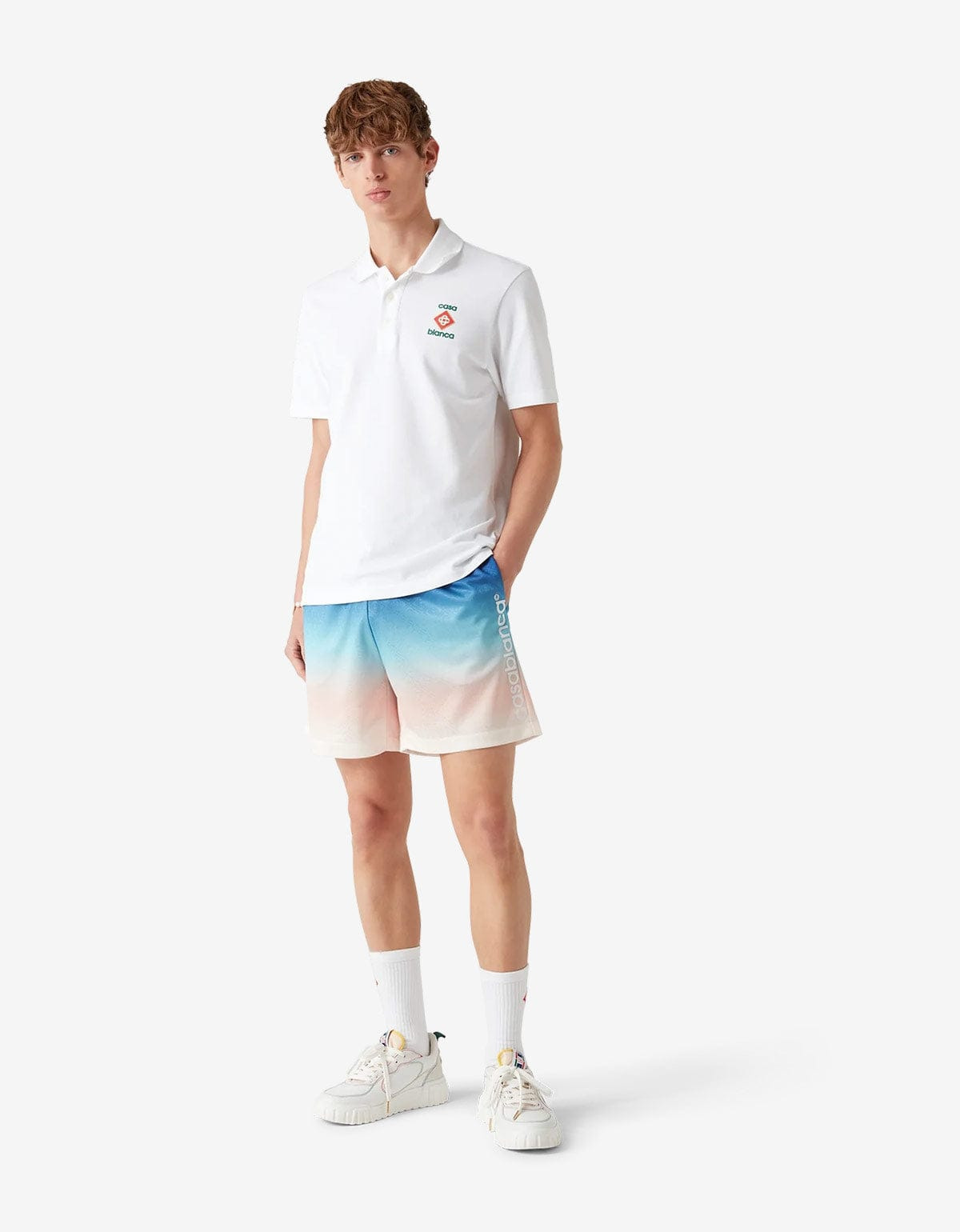 Casablanca Blue Gradient Football Shorts - 3