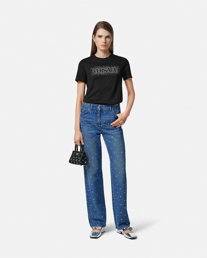 VERSACE Cielo Stellato Logo Slim-Fit T-Shirt outlook