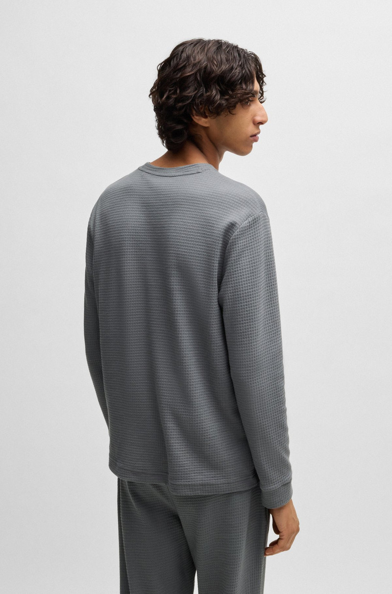 COTTON PAJAMA TOP WITH EMBROIDERED LOGO 4