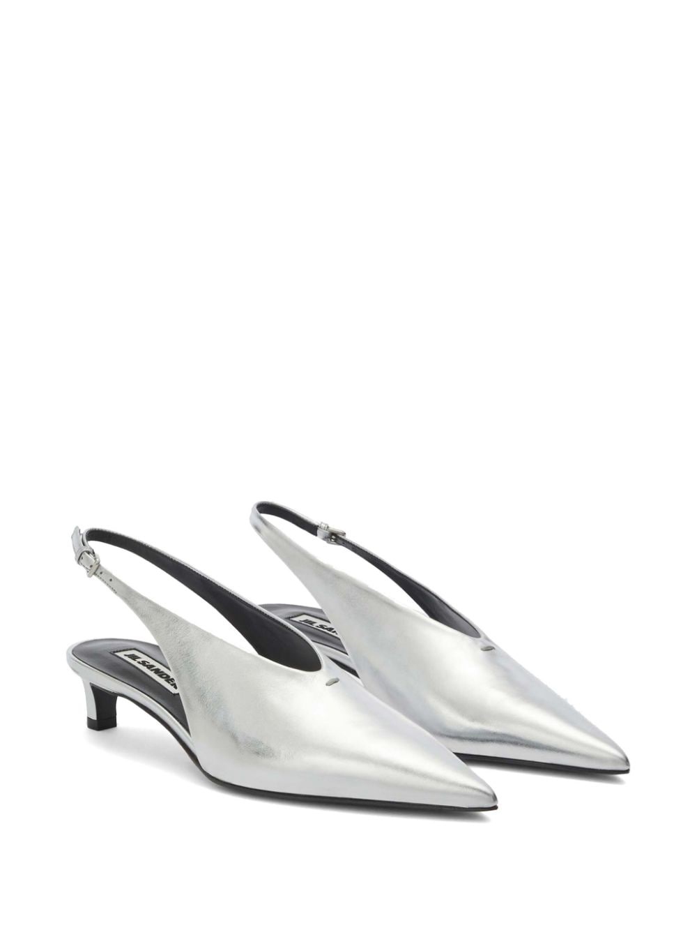 metallic slingback pumps - 2