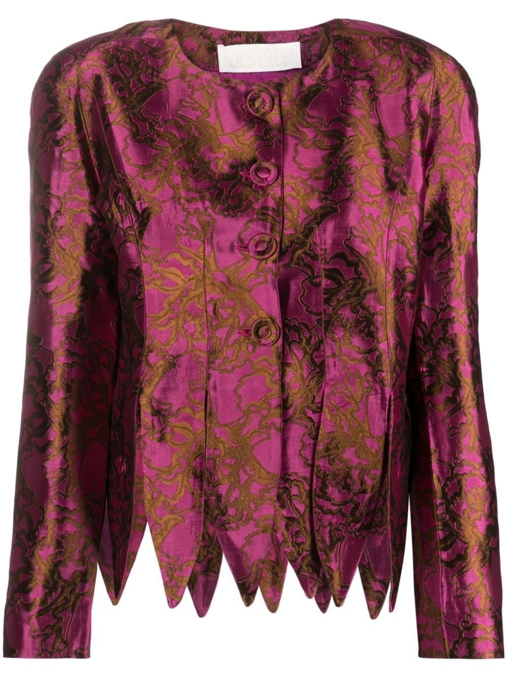 Wade floral-jacquard satin jacket - 1