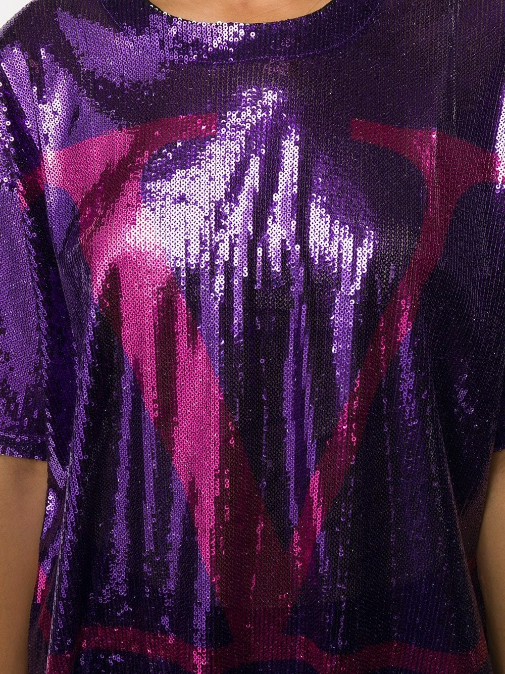 sequin-detail VLOGO T-shirt - 5