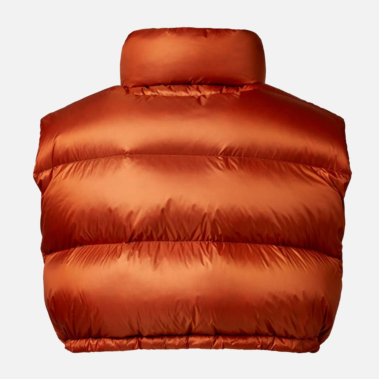 Cropped Down Gilet Orange - 2