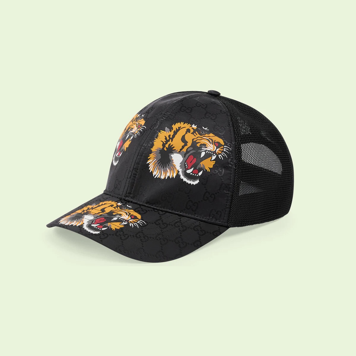 GG baseball hat with tiger print - 1