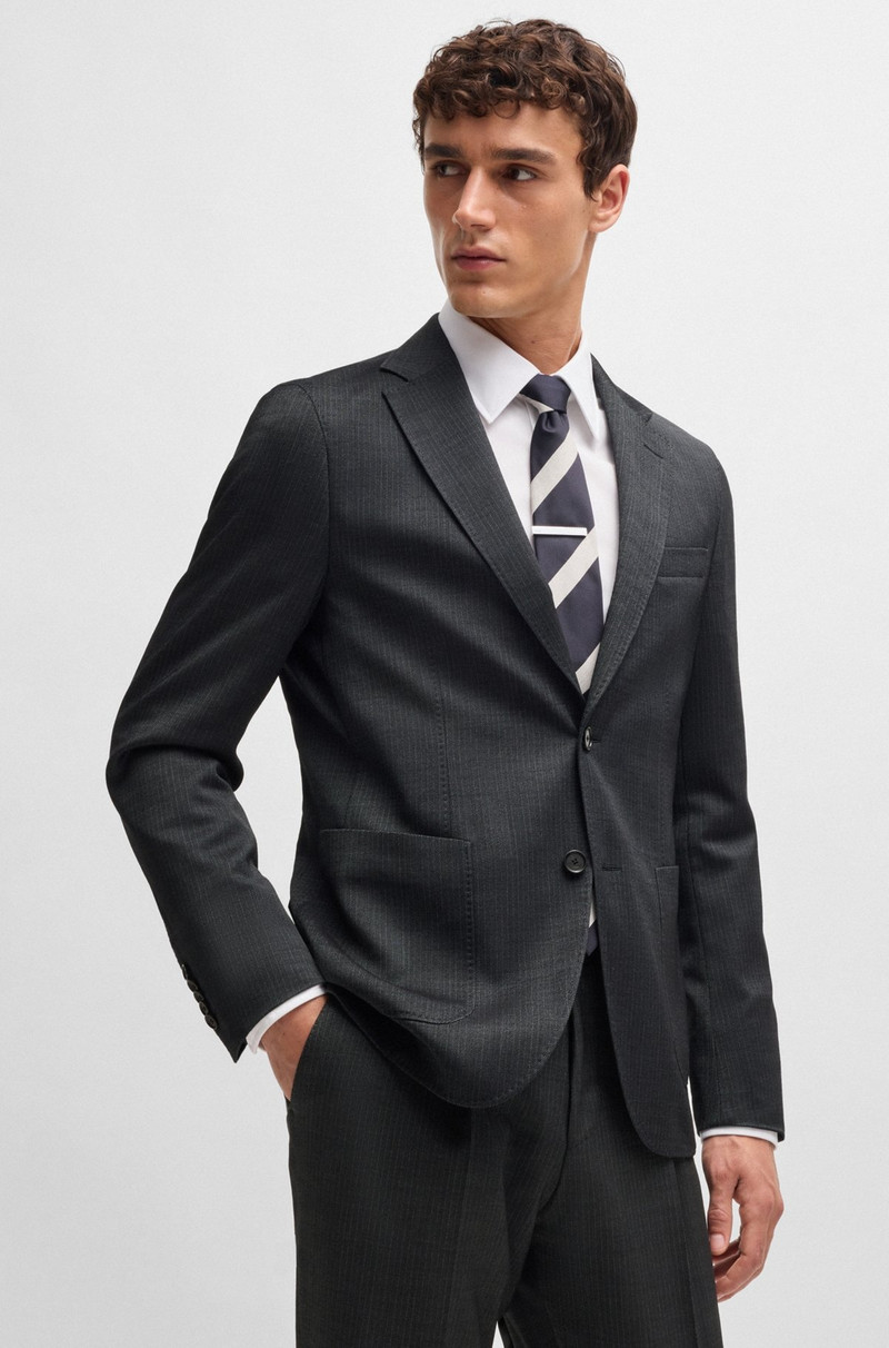 SLIM-FIT SUIT IN STRIPED WOOL 5