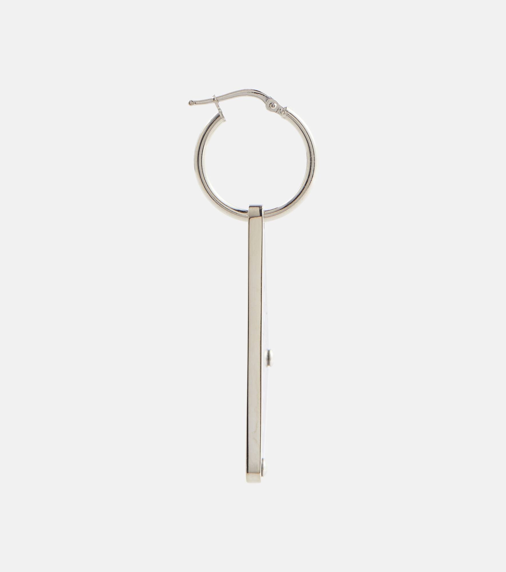 Symbole logo sterling silver single earring - 2