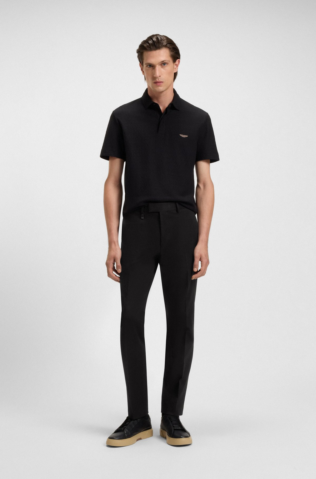 BOSS X ASTON MARTIN CHINOS IN STRETCH COTTON AND CASHMERE - 3
