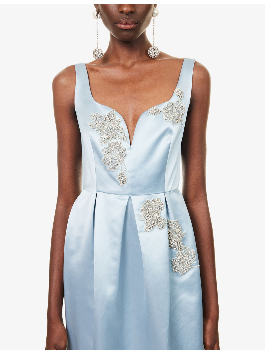 Embellished Sleeveless Woven Midi Dress - 5