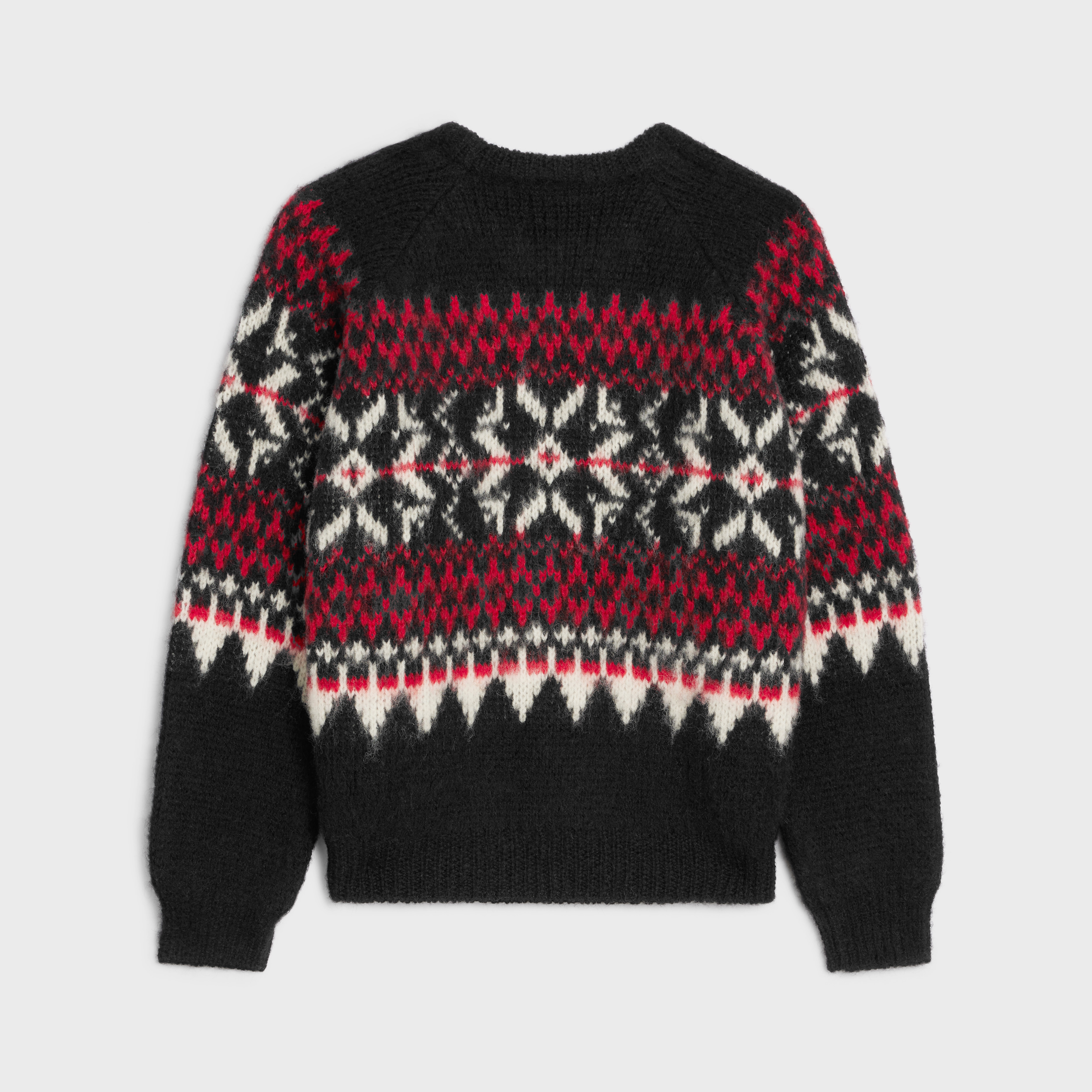 Celine boxy sweater in snowflake wool - 2
