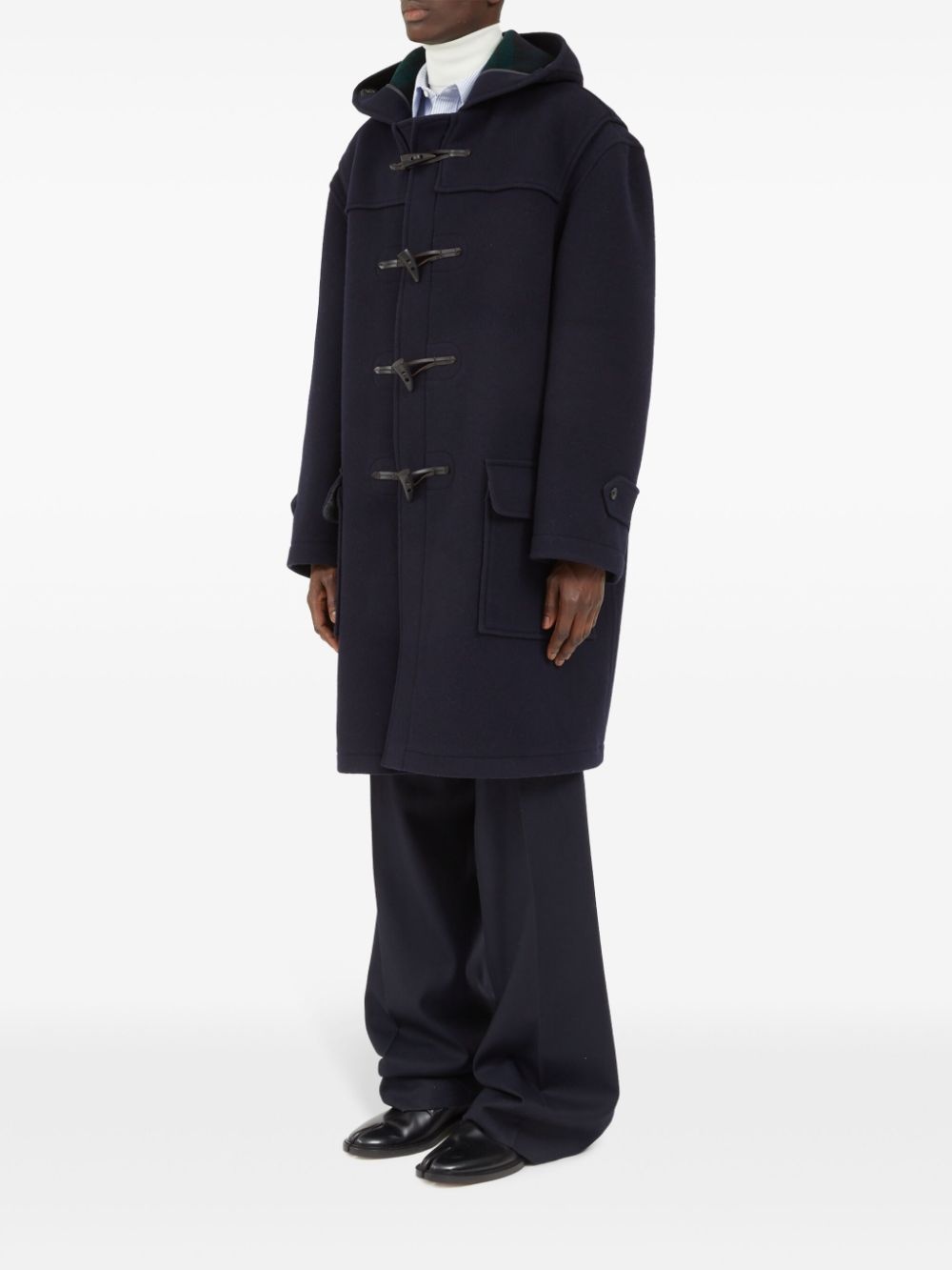 Hooded Wool Coat - 6