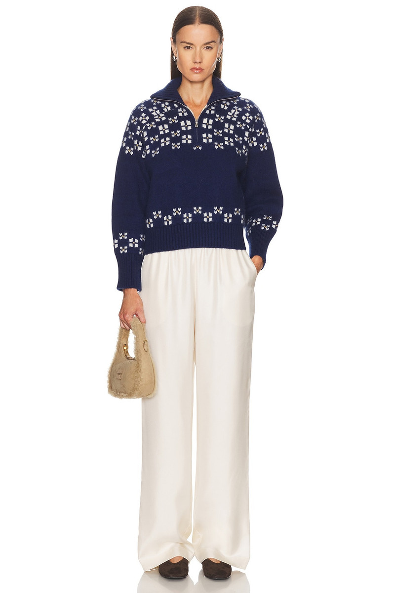 CALLE DEL MAR Winter Fair Isle Half Zip Sweater outlook