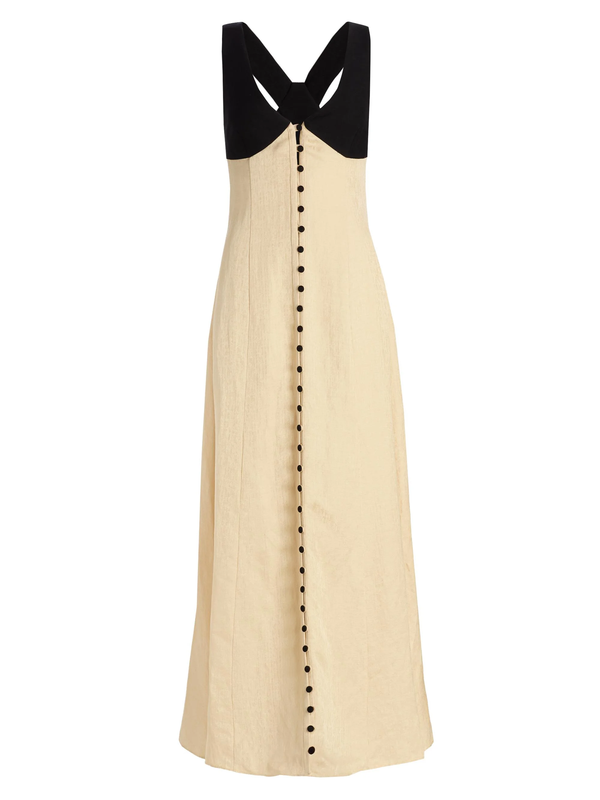 Women's Row, Row, Row Your Buttons Linen-Blend Maxi Dress - Buttercream - 1