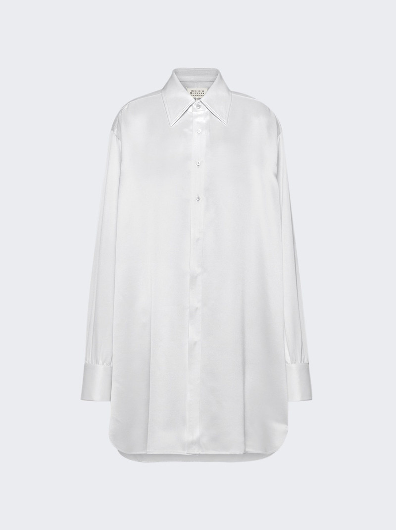 Long Silk Shirt Off White 1