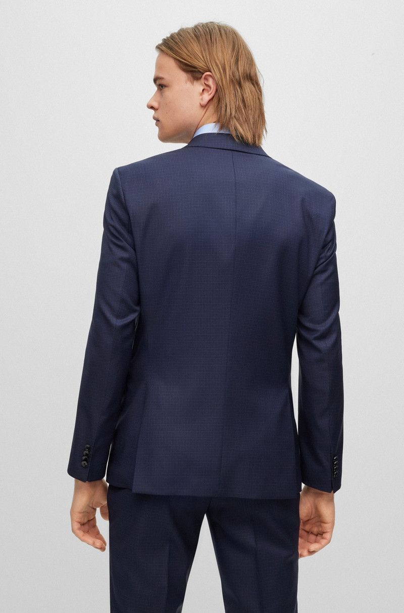 BOSS SLIM-FIT SUIT IN PATTERNED STRETCH WOOL outlook