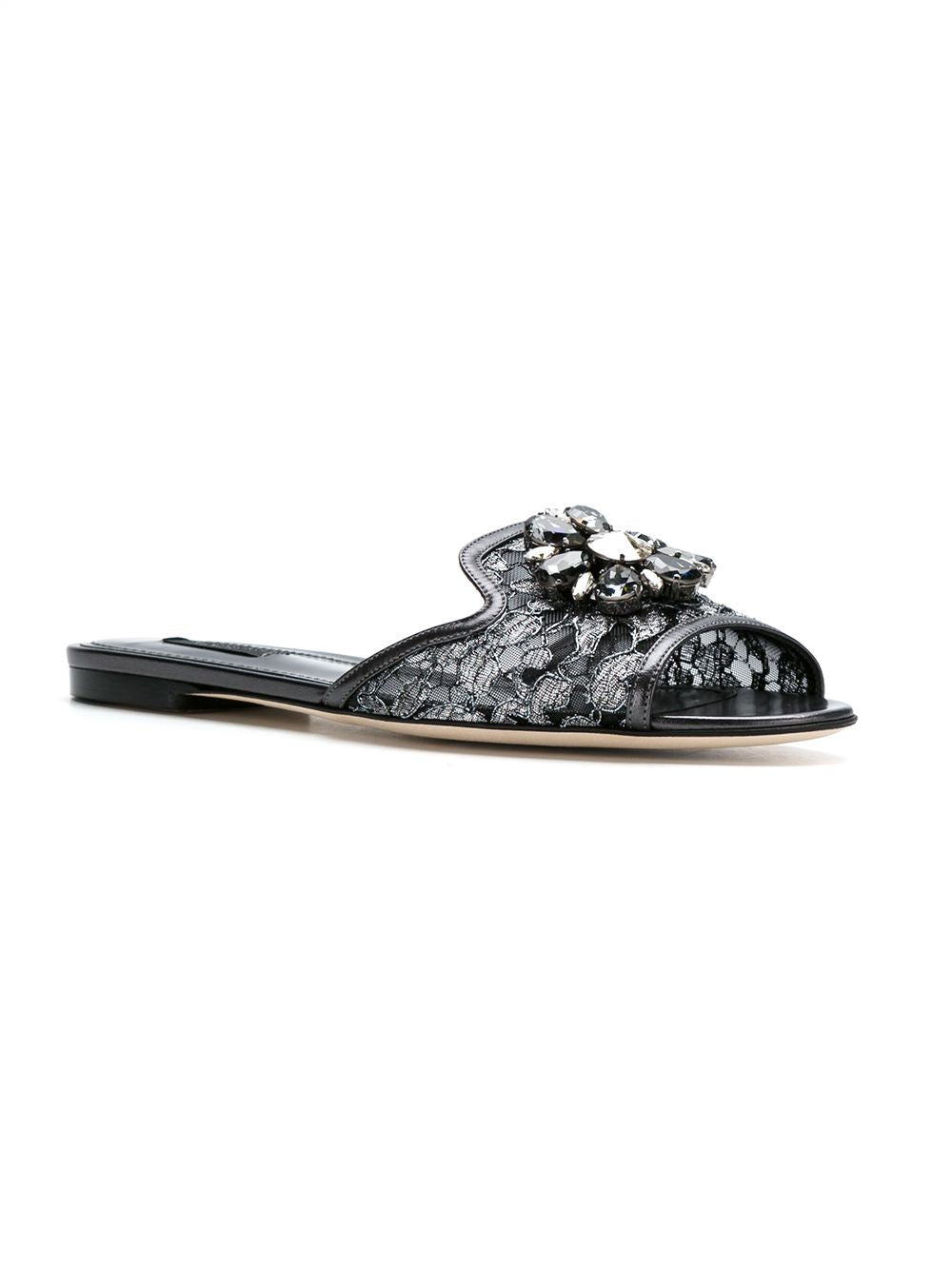 Dolce & Gabbana Women Rainbow Flat Lace Sandals - 2