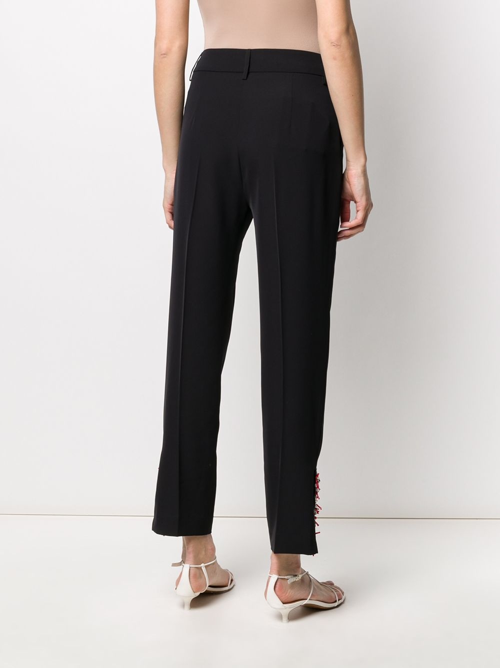 high-waisted embellished trousers - 4