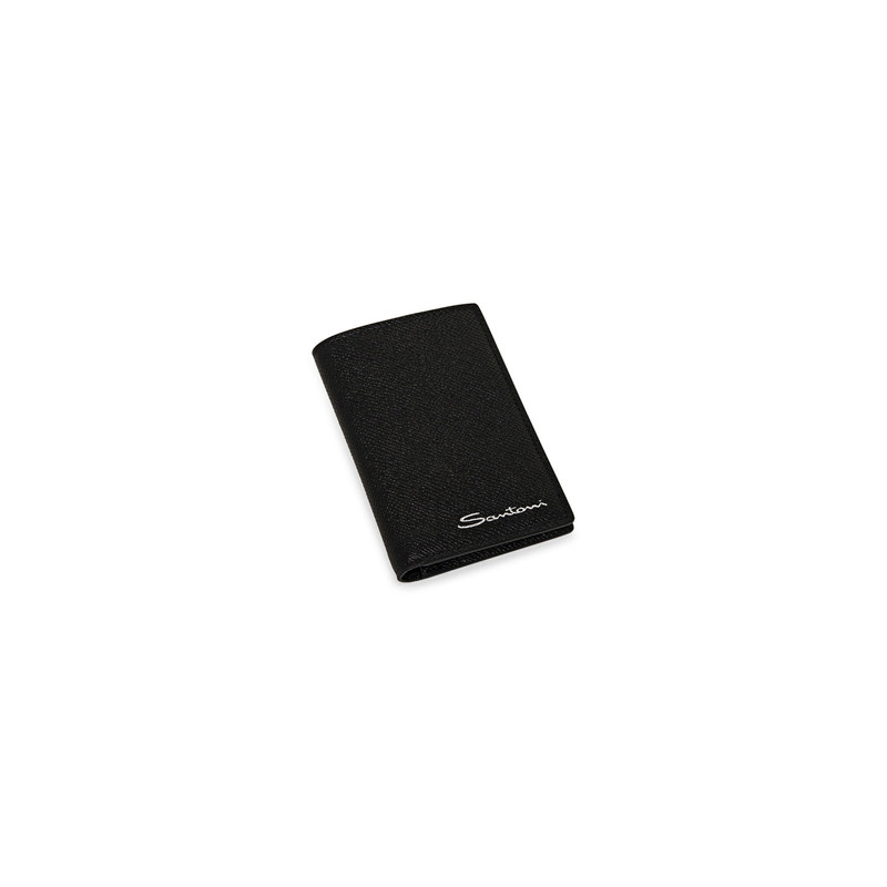 Black saffiano leather vertical wallet 5