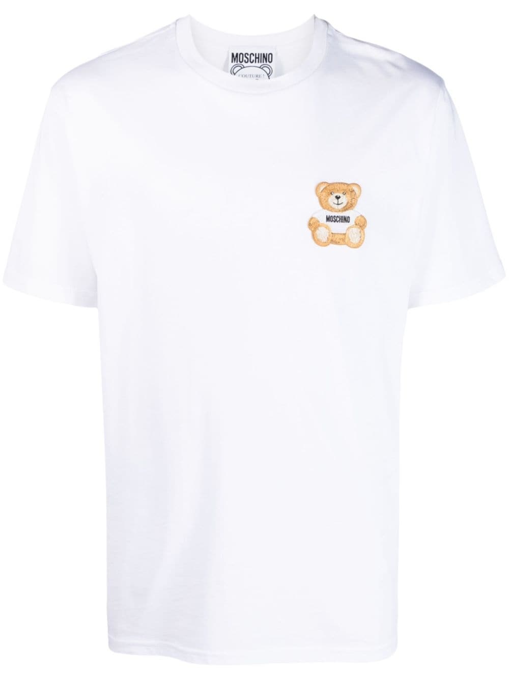 Teddy Bear-embroidered cotton T-shirt - 1