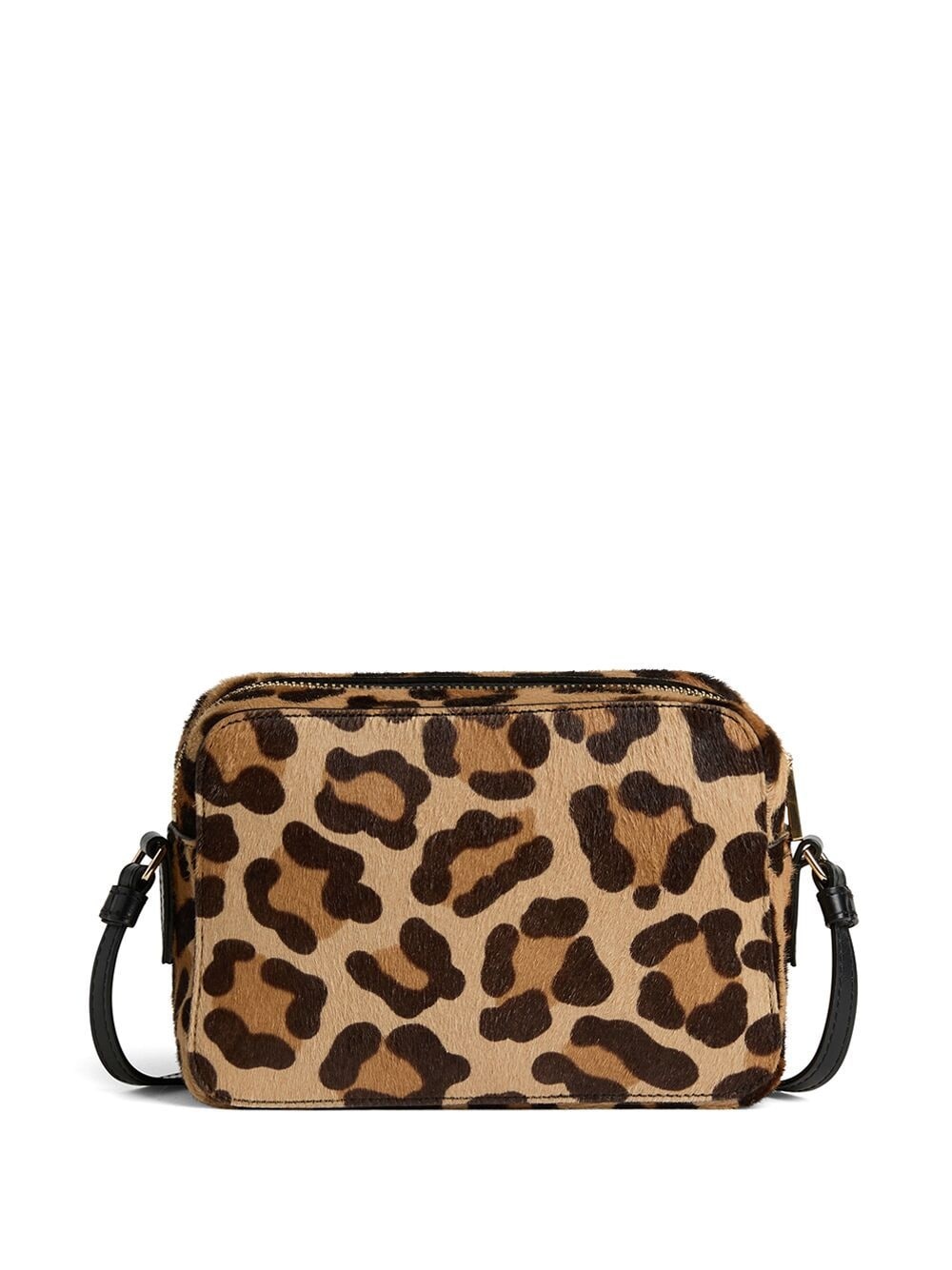 logo-plaque leopard-print cross body bag - 2