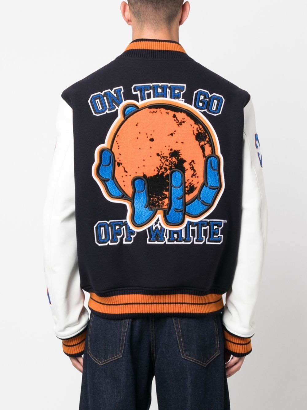 varsity patch bomber jacket - 4