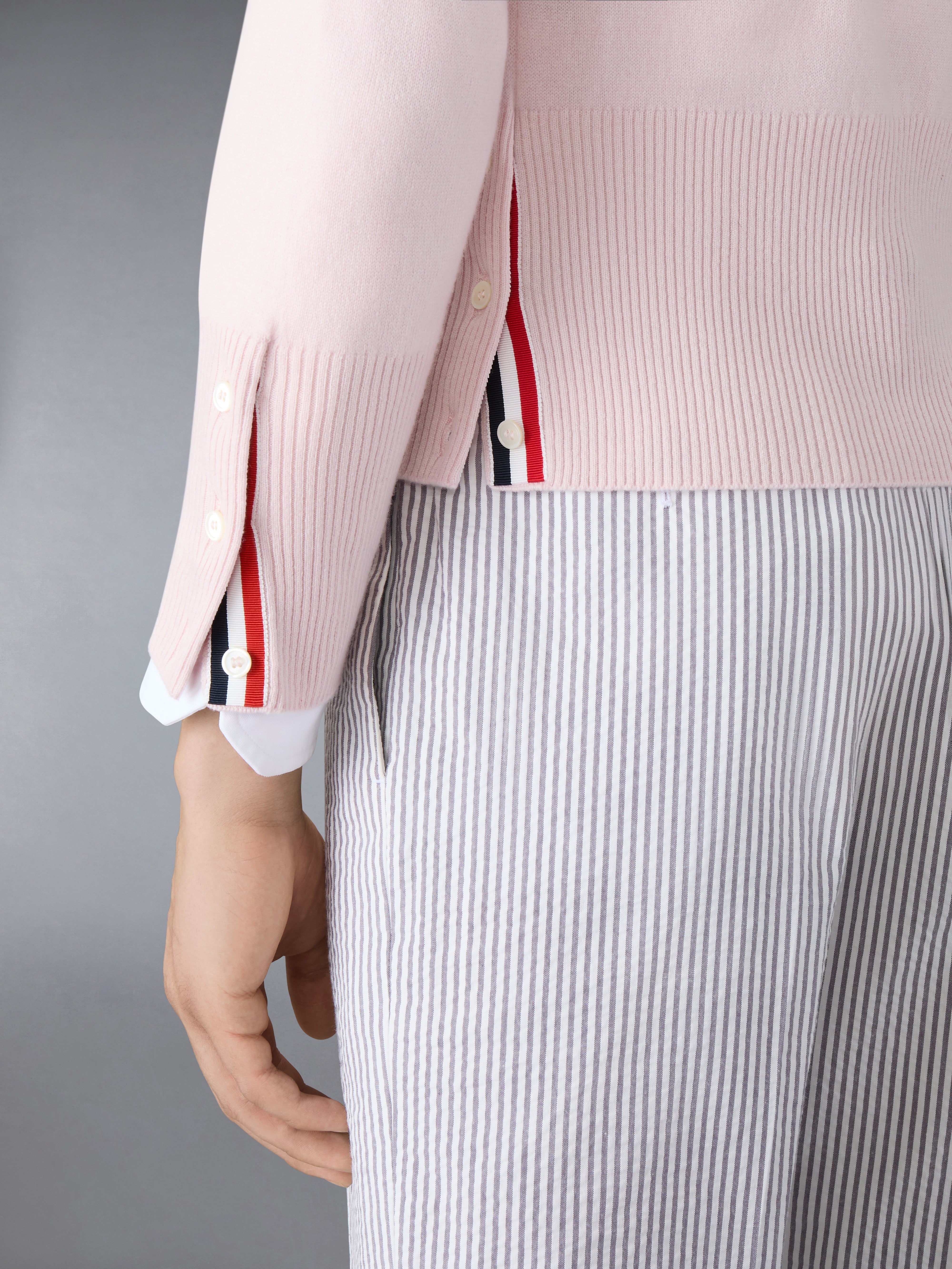 CLASSIC CASHMERE 4-BAR V-NECK CARDIGAN - 5