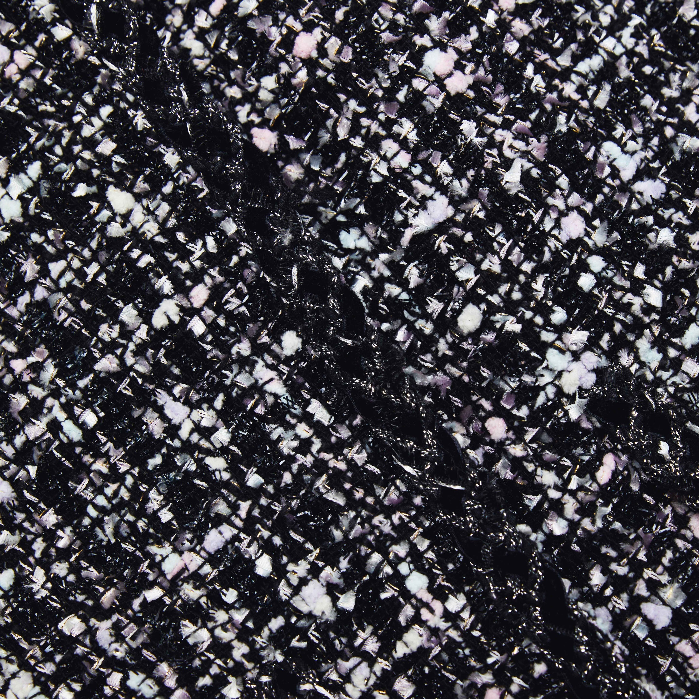 Black Check Boucle Jacket - 5