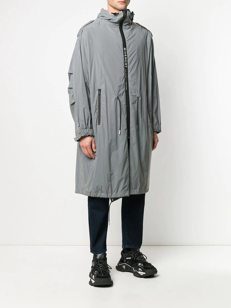 hooded drawstring-waist parka 3