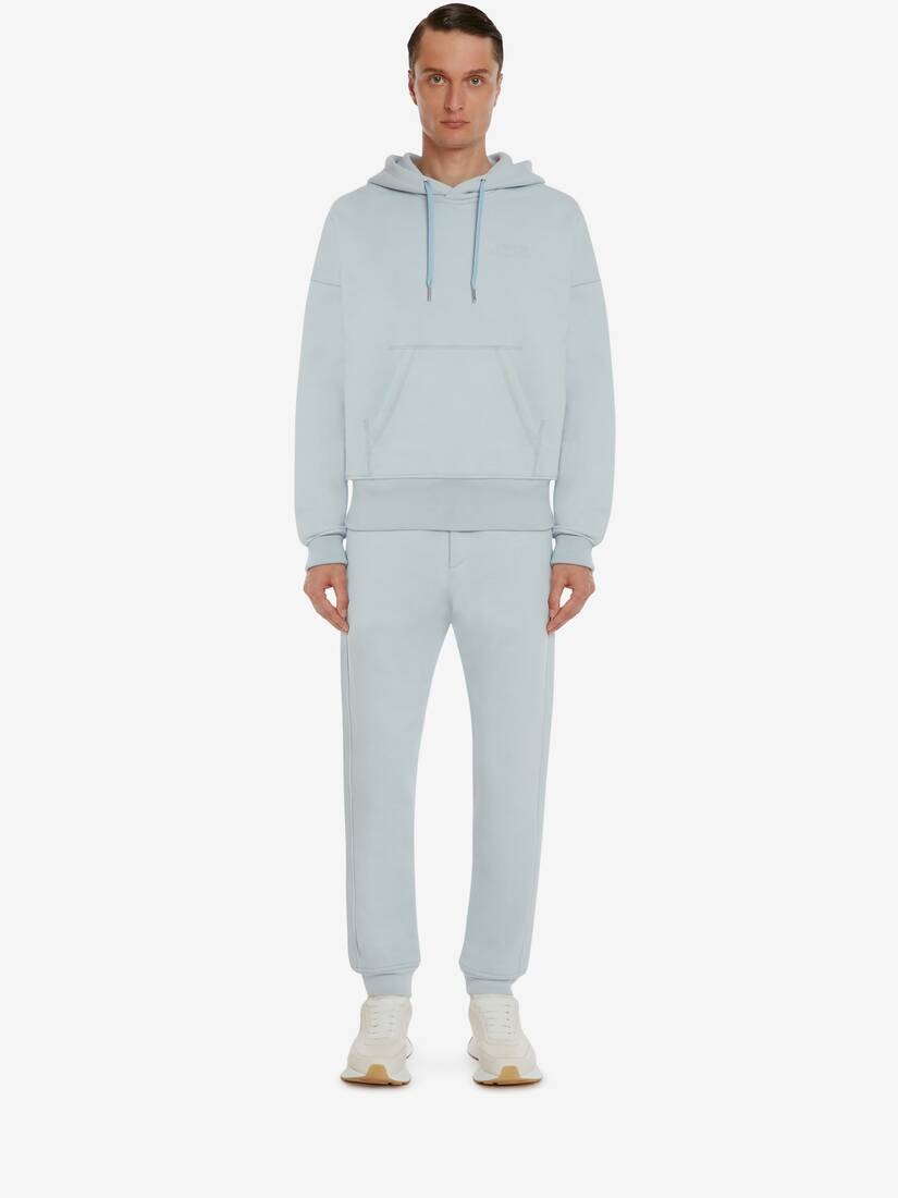 Men's McQueen Signature Hooded Sweatshirt in Spring Blue - 2
