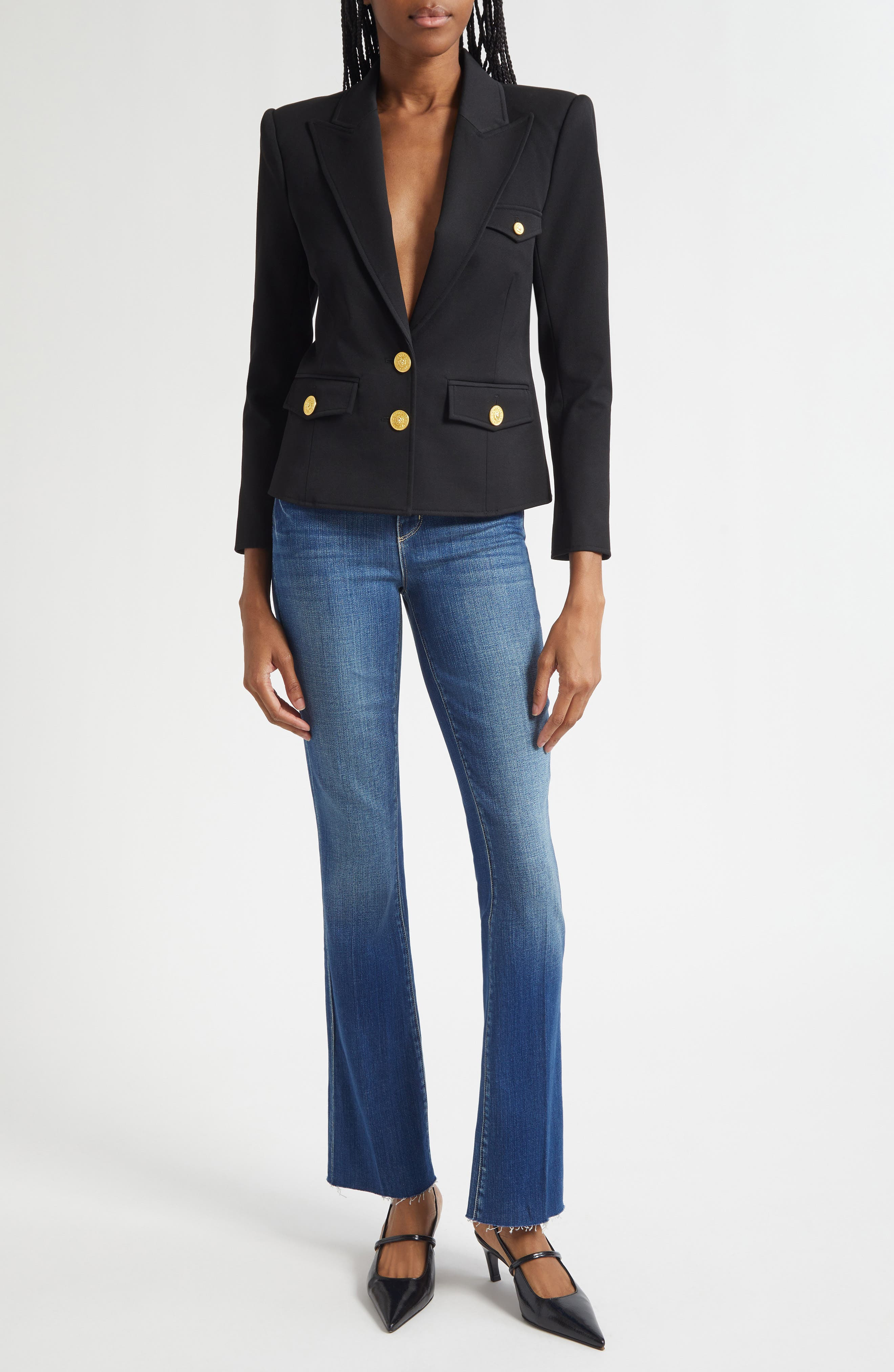 L'AGENCE Wylla Structured Blazer in Black at Nordstrom - 2