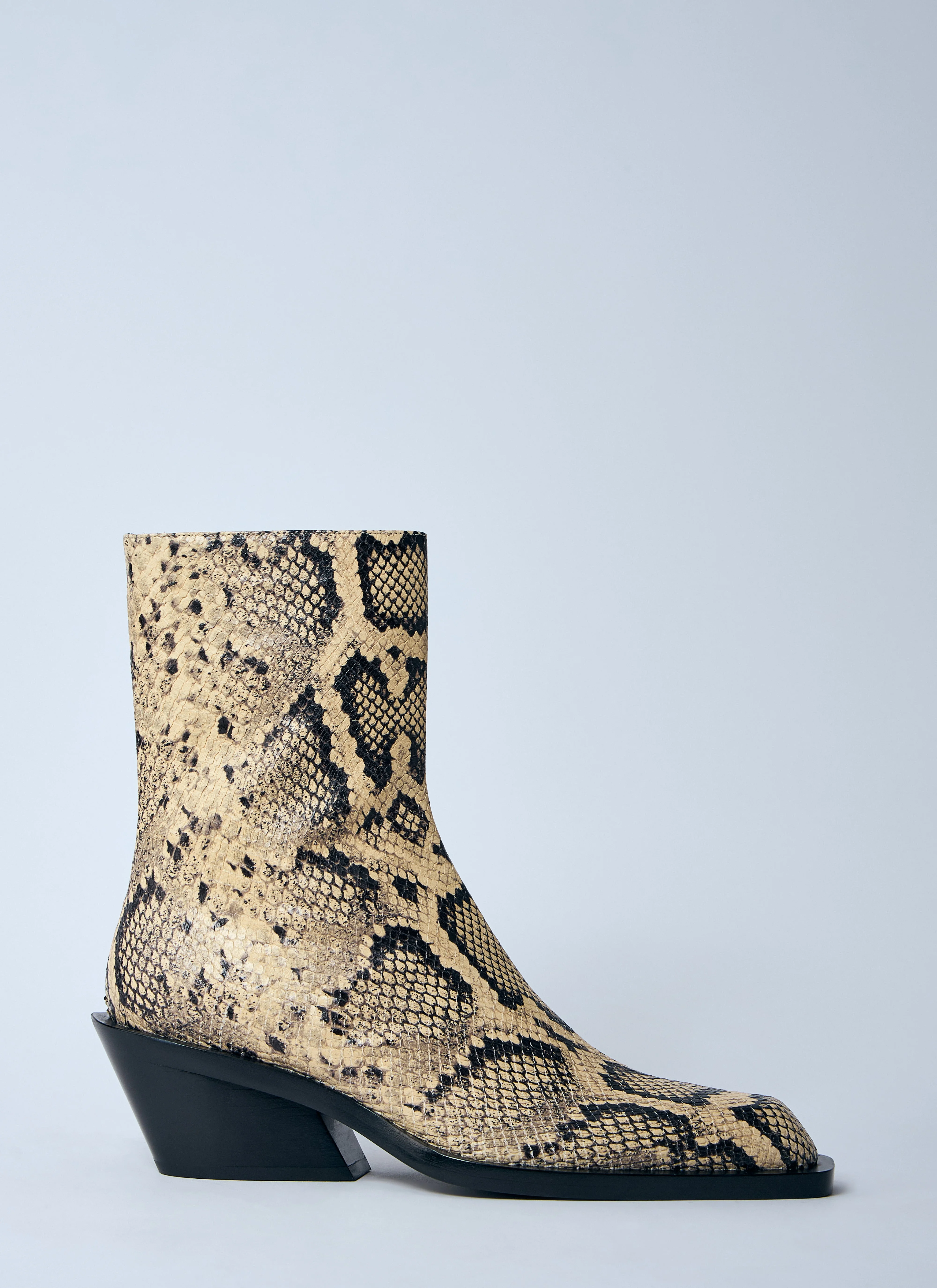 Jil Sander Women Snakeskin Embossed Leather Boots - 1