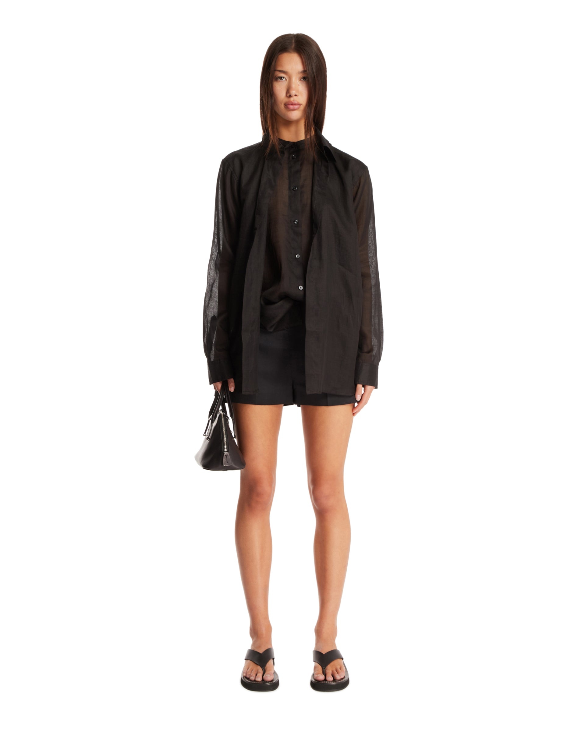 Black Double Collar Shirt - 2