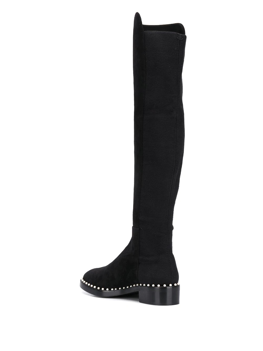 stud trim knee length boots - 3