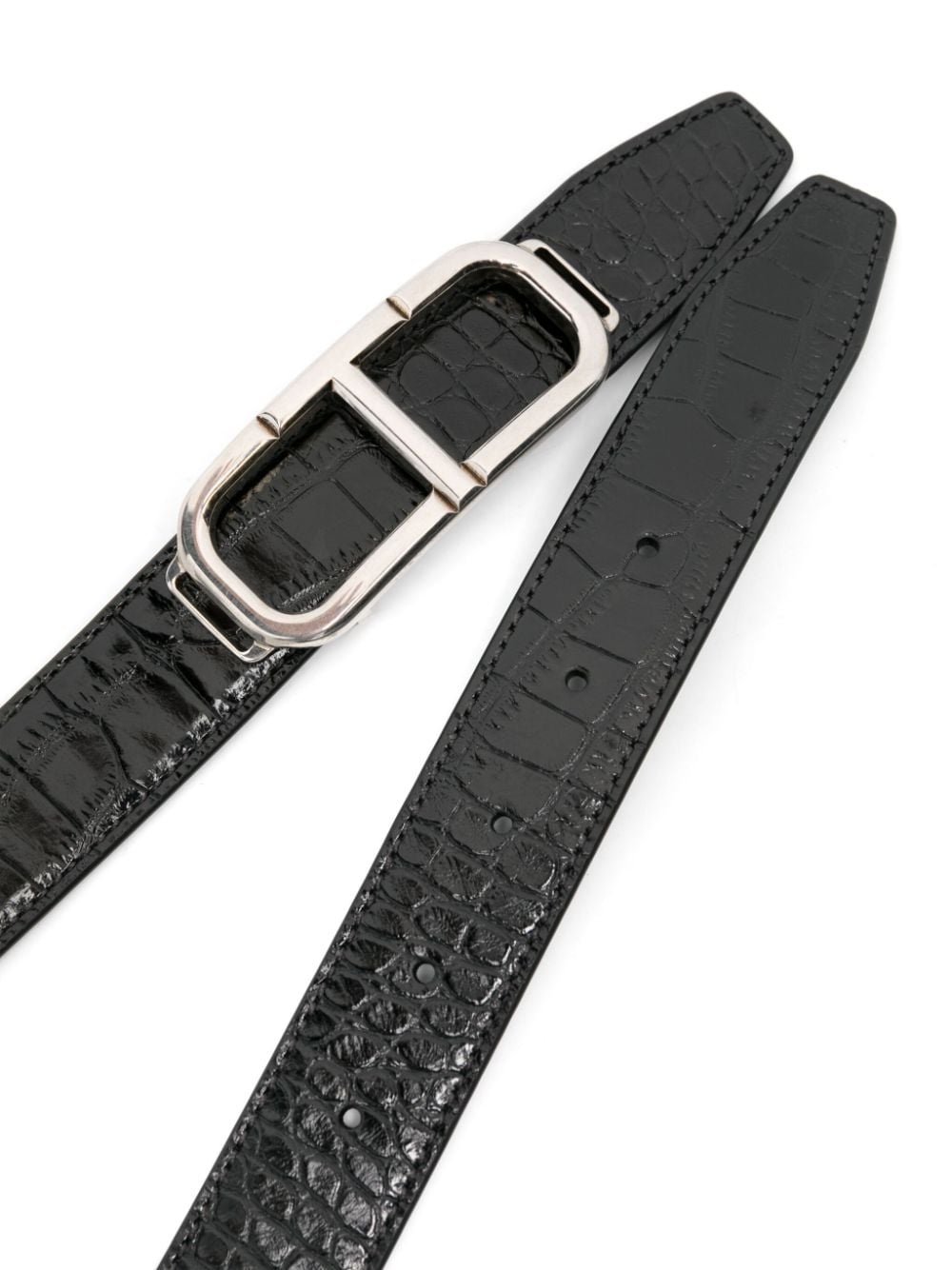 logo-buckle belt - 2