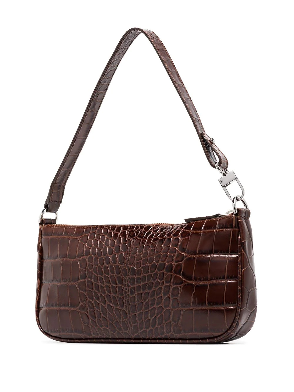 crocodile-embossed shoulder bag - 3