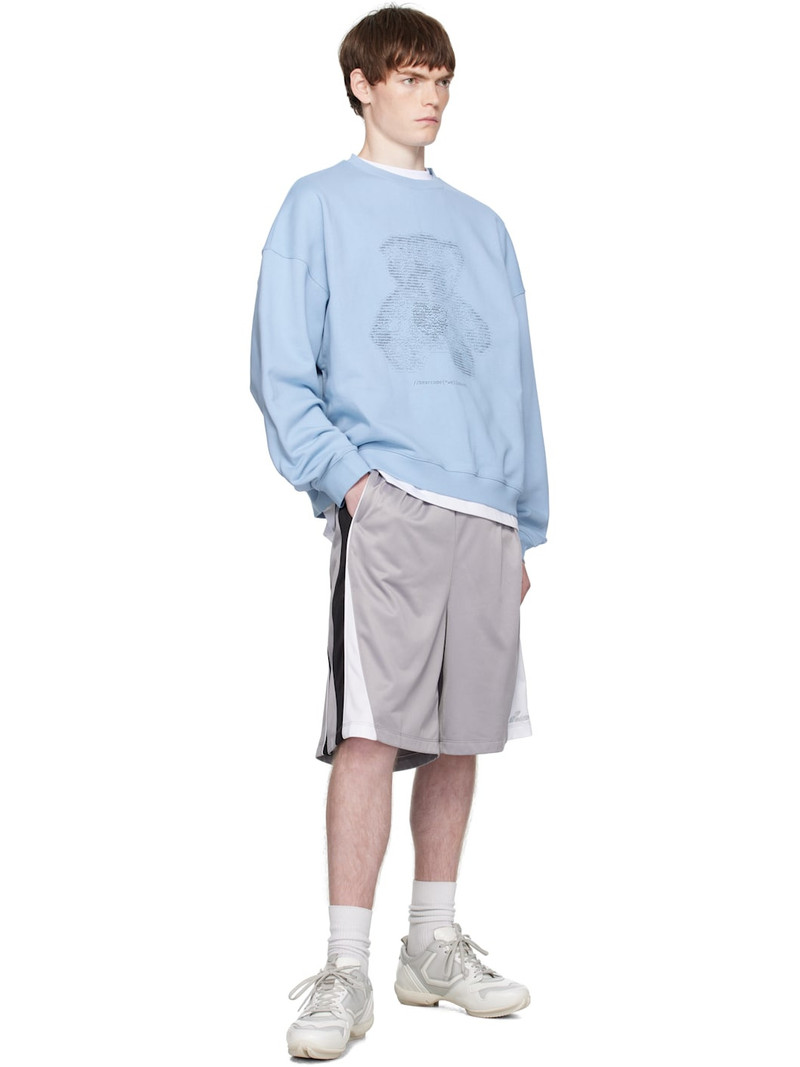 We11done Blue Coding Teddy Sweatshirt outlook