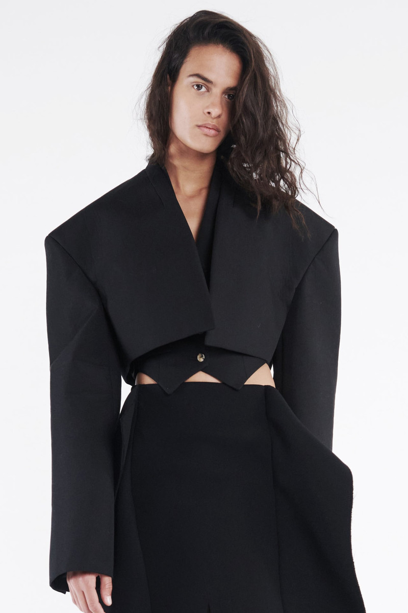 CROPPED TUXEDO JACKET BLACK 6