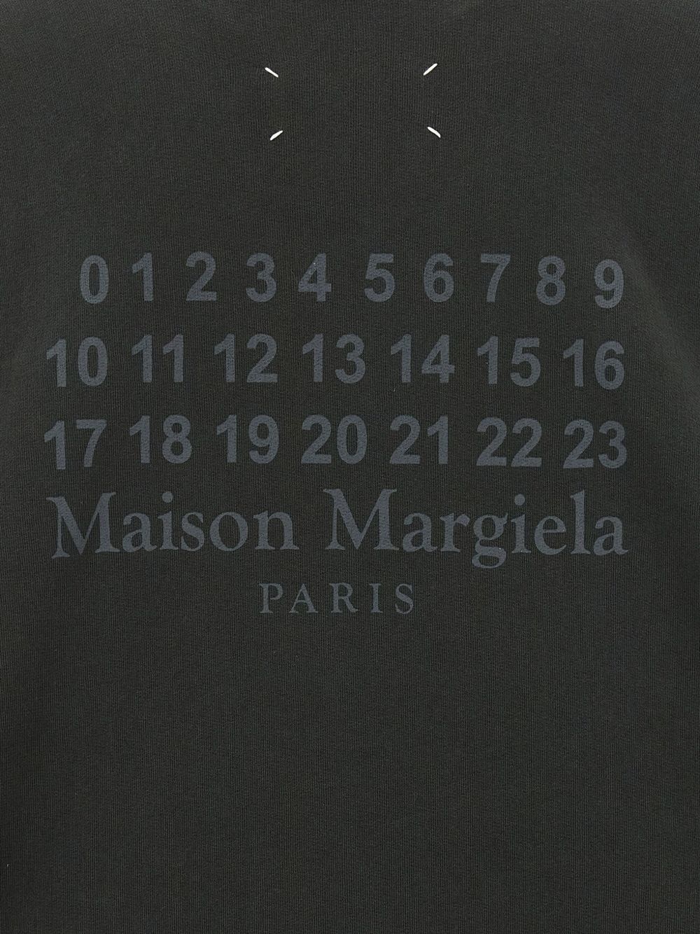 numbers-print hoodie - 4