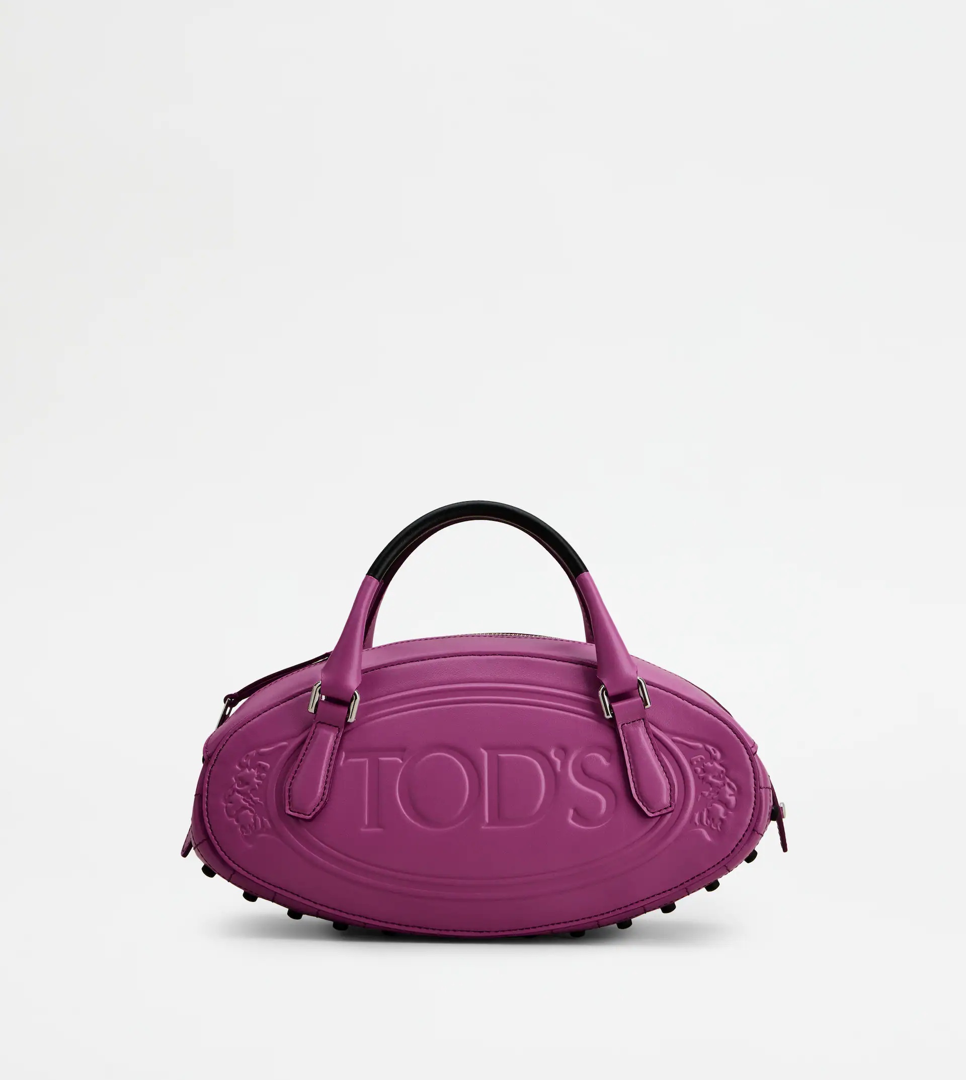 BOSTON BAG IN LEATHER MINI - VIOLET - 1