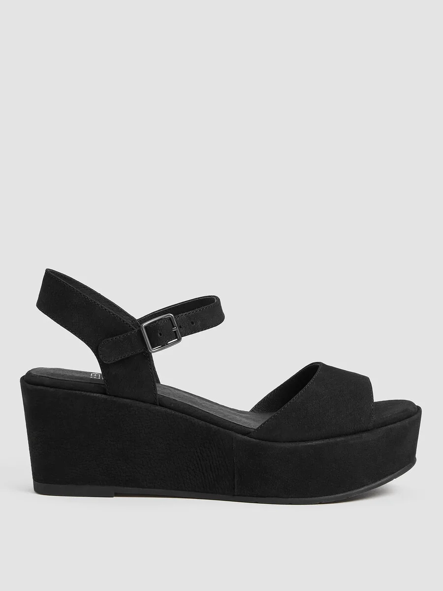 Mime Tumbled Nubuck Platform Sandal - 1