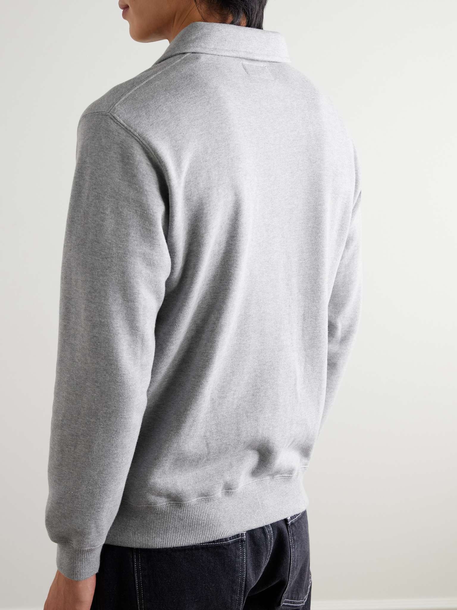 Slim-Fit Cotton-Jersey Half-Zip Sweatshirt - 3