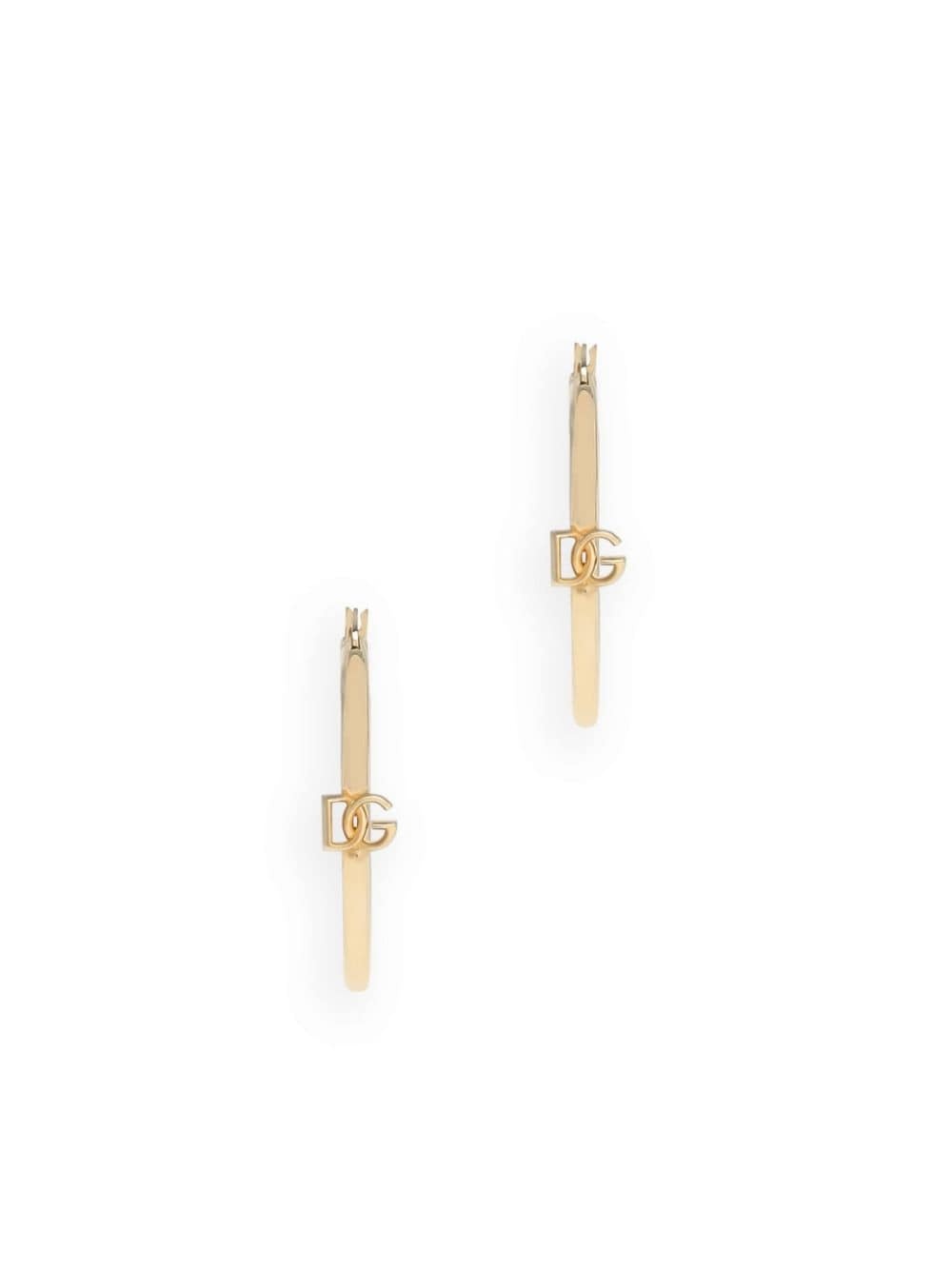 DG logo-charm hoop earrings - 2