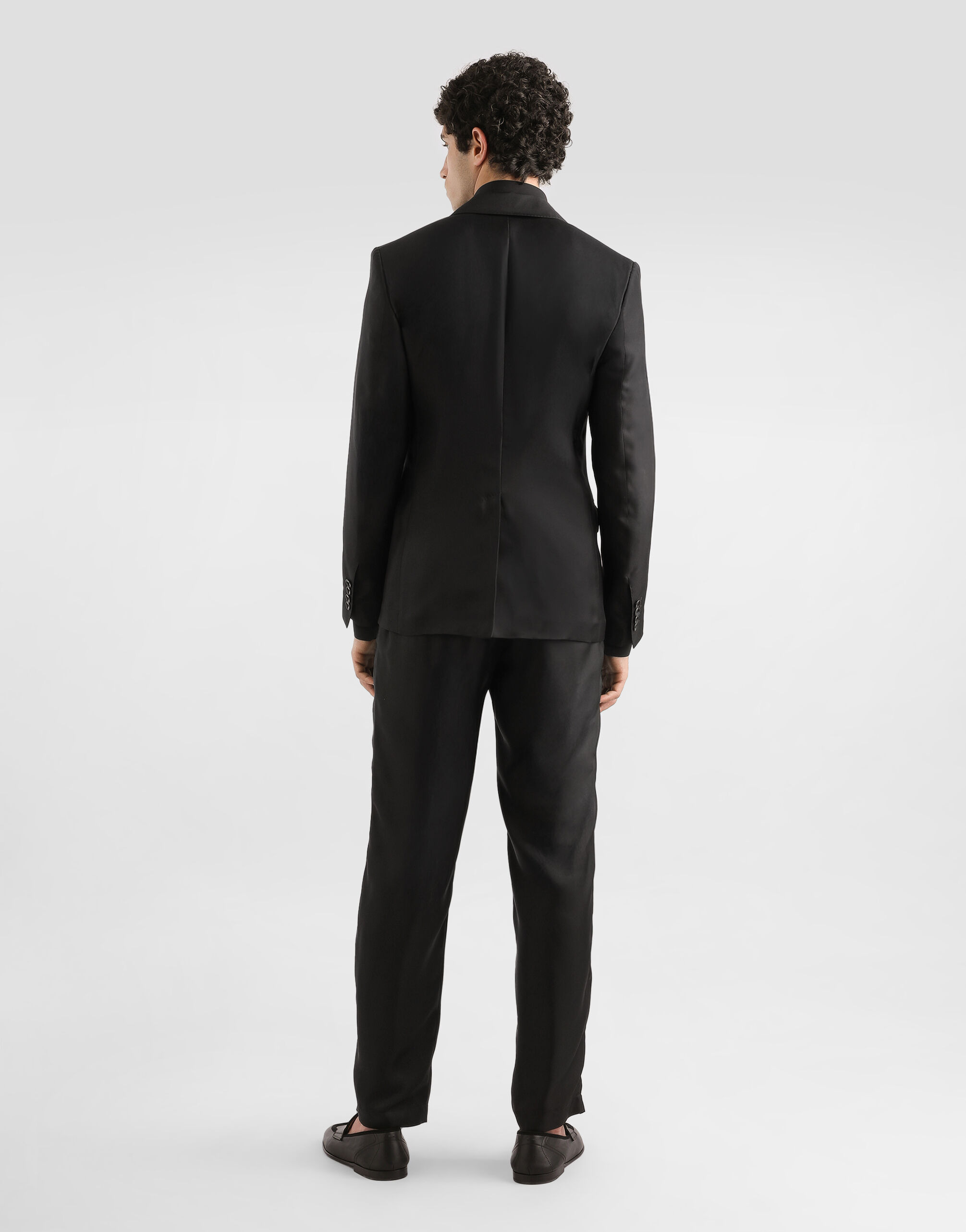 Sicilia light single-breasted silk twill jacket - 3