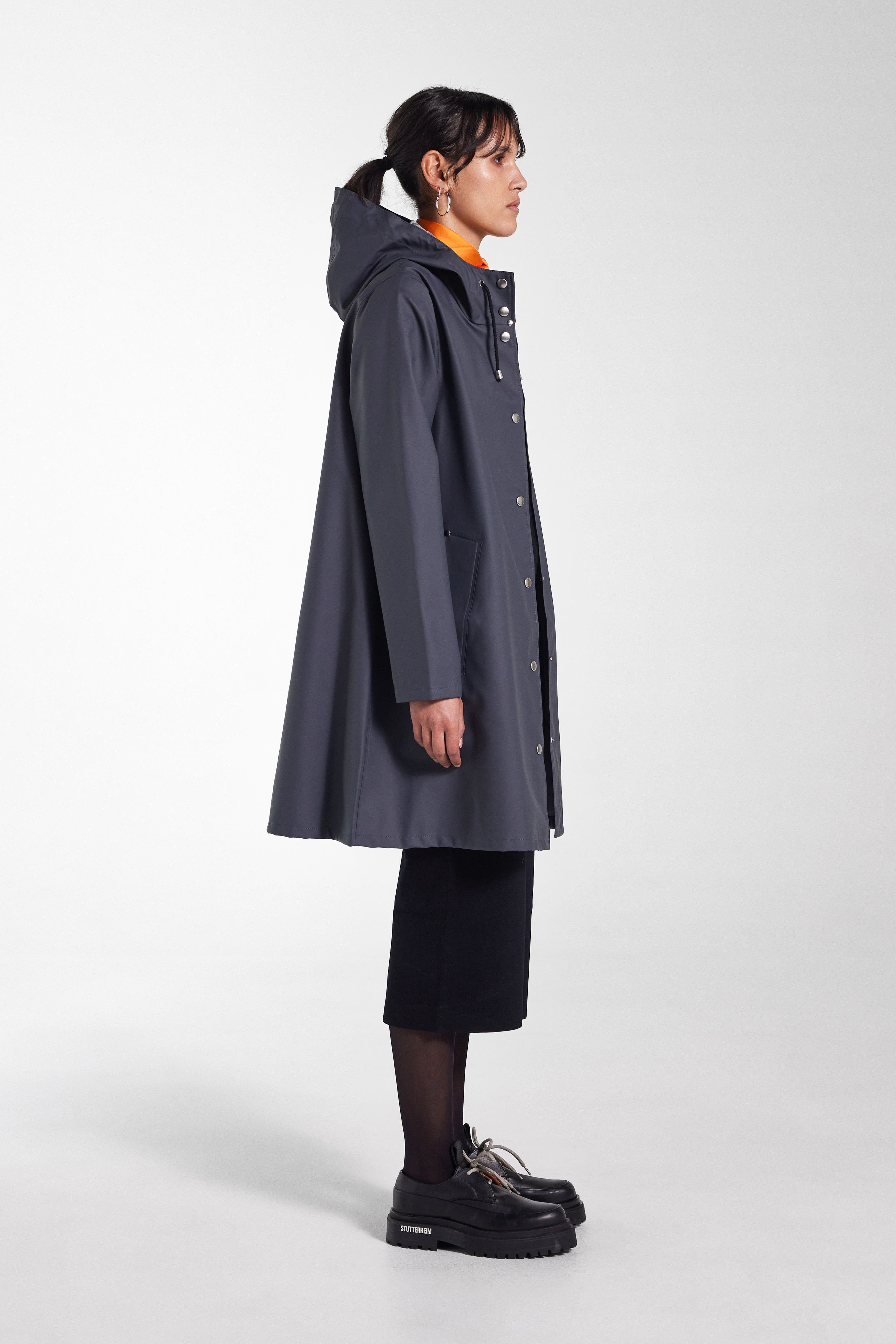 Stutterheim Mosebacke Lightweight Raincoat in Charcoal at Nordstrom - 3