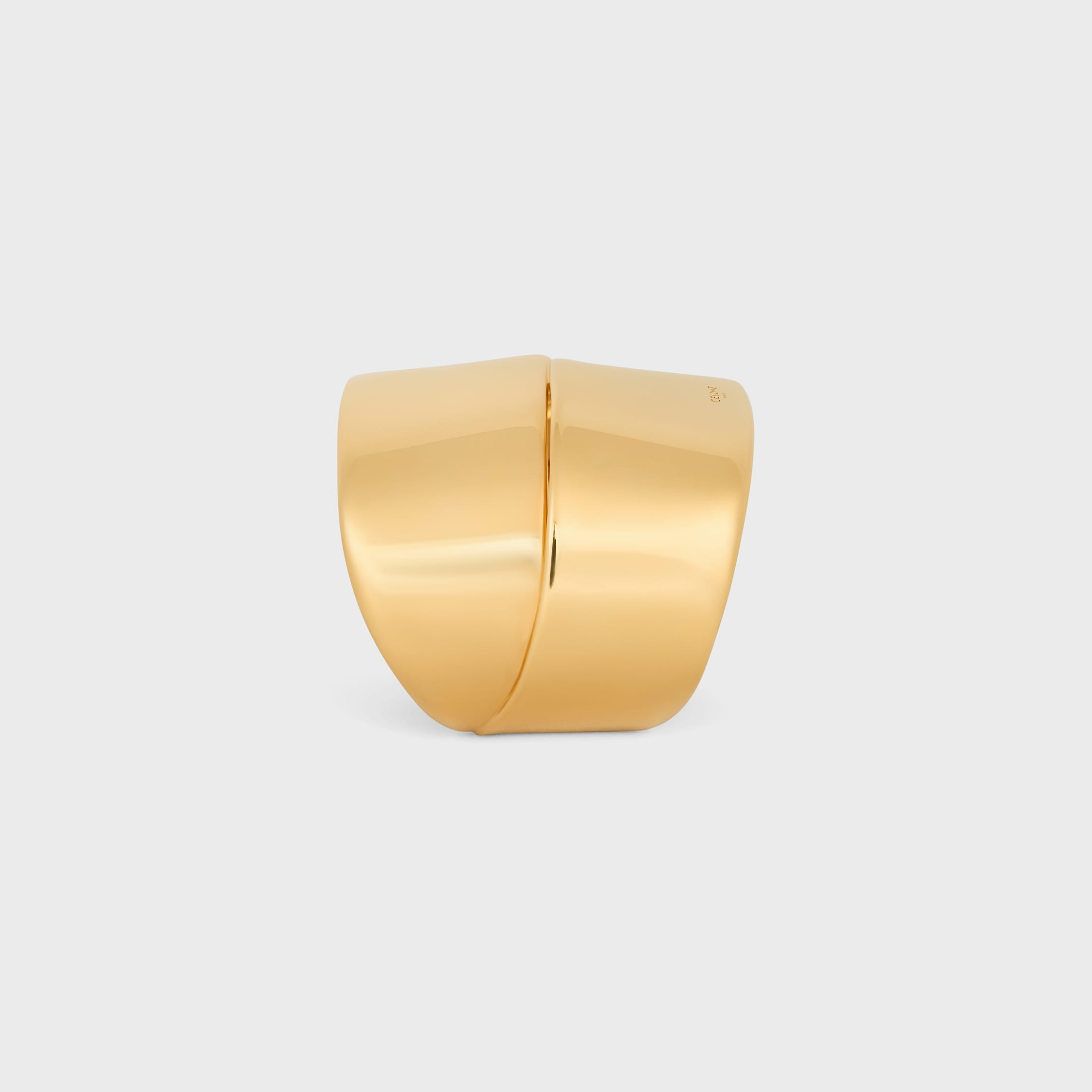 Formes Abstraites Ribbon Cuff in Brass with Gold Finish - 3