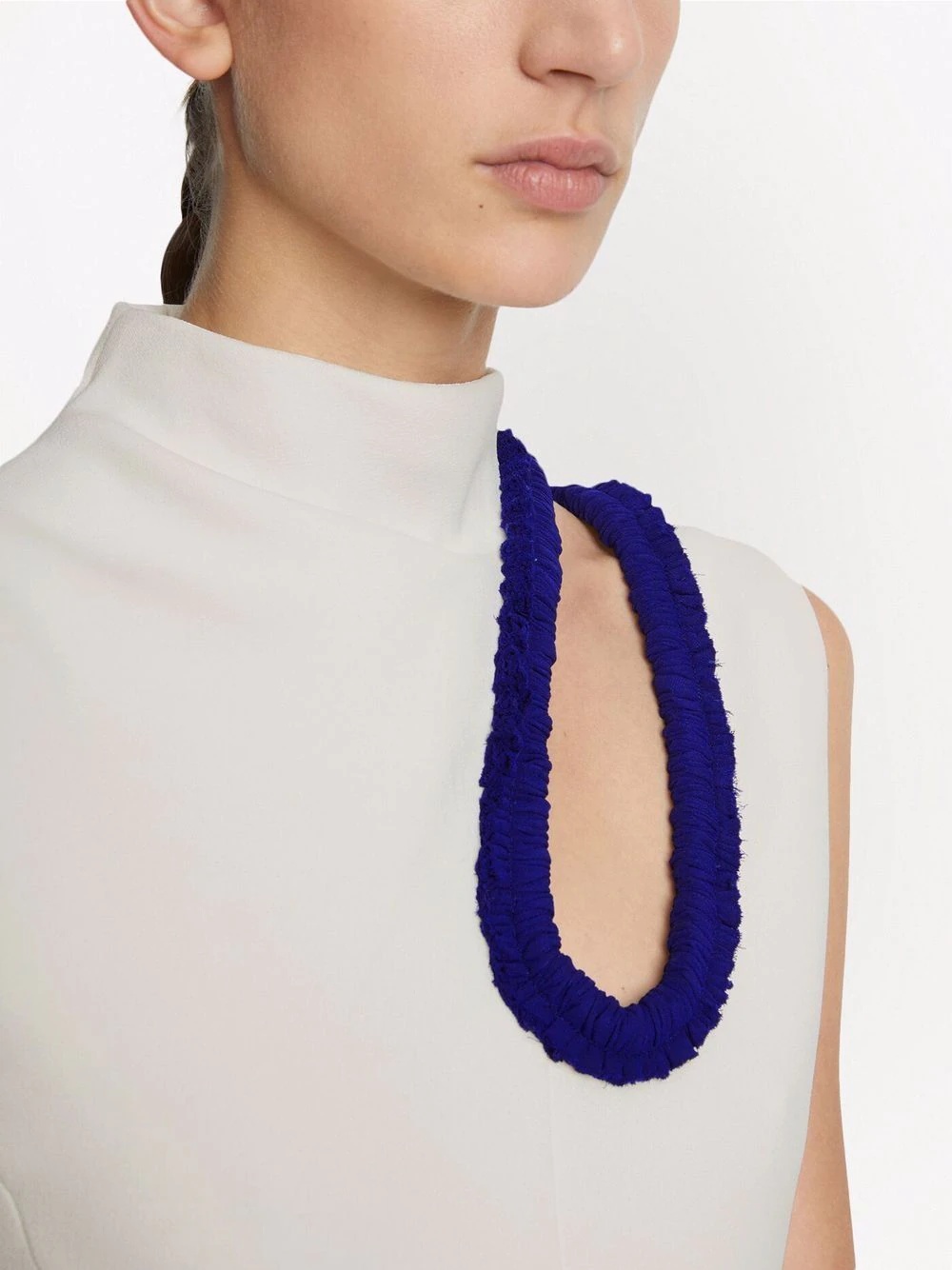Bi-Stretch Crepe Cut Out Shell - 4
