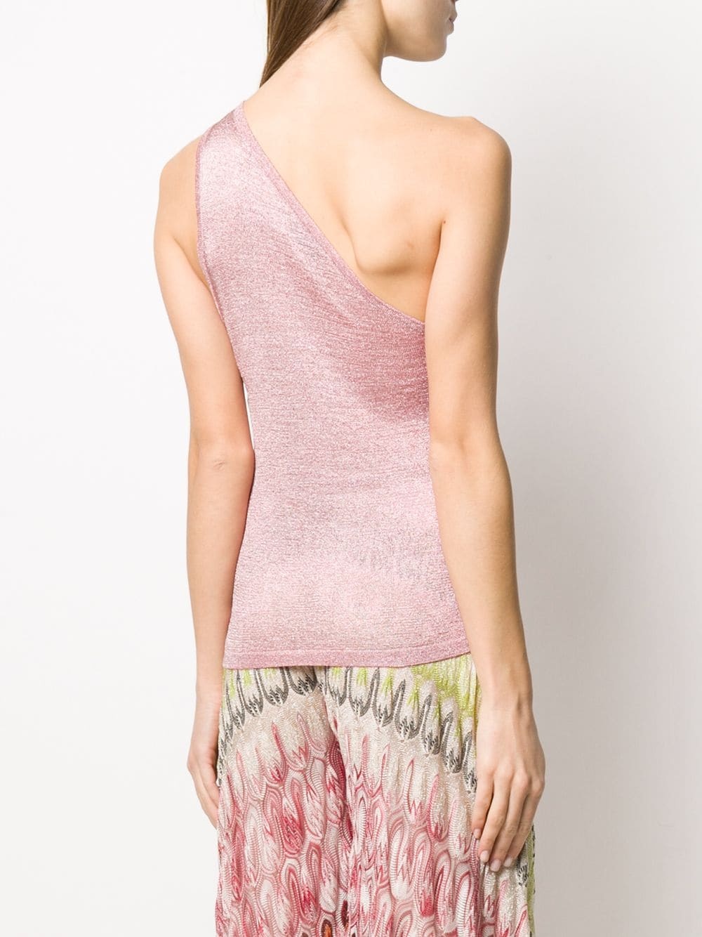 one-shoulder fitted top - 4