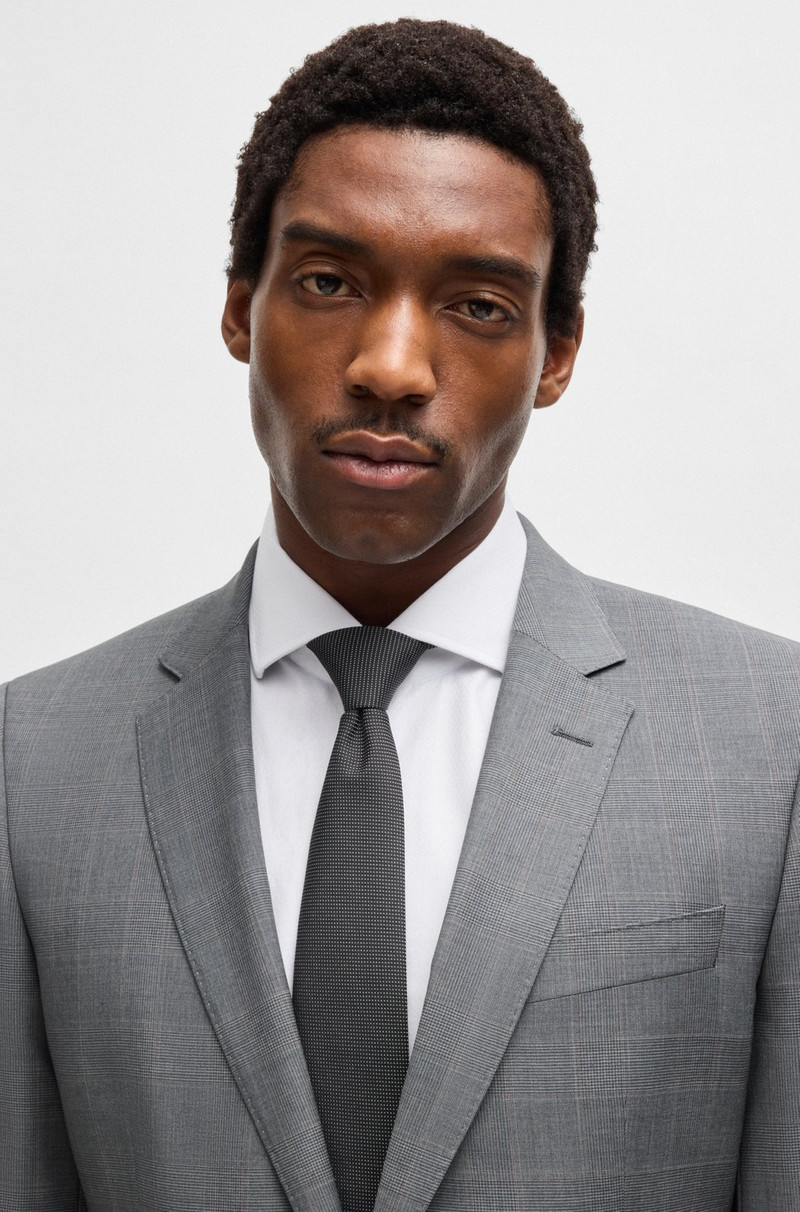 SLIM-FIT SUIT IN CHECKED WOOL 4