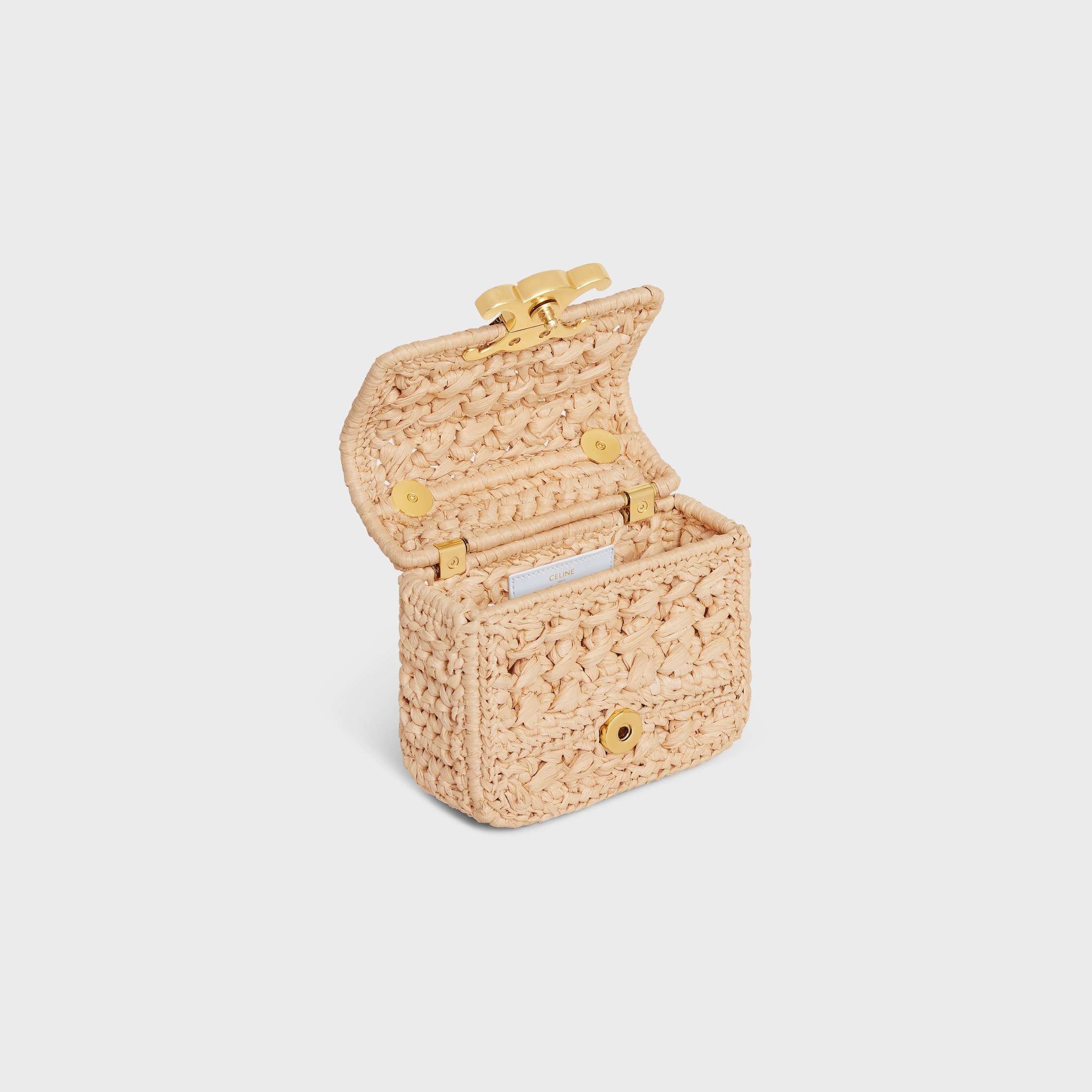 MINI CHAIN CLAUDE IN RAFFIA EFFECT TEXTILE - 4